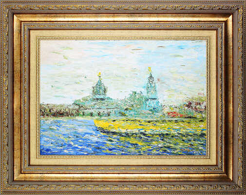 Шашин Фёдор Александрович. Прогулка по Москве-реке (храм святителя Николая в Заяицком по Раушской набережной)